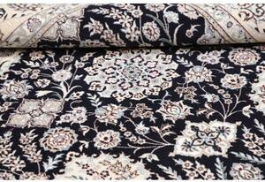 Tappeto Nain 6la Medaglione Floreale Blu Scuro Avorio 156x235 Cm