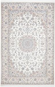 Tappeto Nain 6la Medaglione Floreale Avorio Blu Cobalto 153x237 Cm