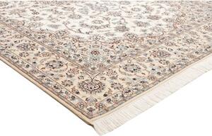 Tappeto Nain 6la Medaglione Floreale Avorio Blu Cobalto 153x237 Cm