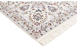 Tappeto Nain 6la Medaglione Floreale Blu Scuro Bianco Avorio Quadrato 207x211 Cm