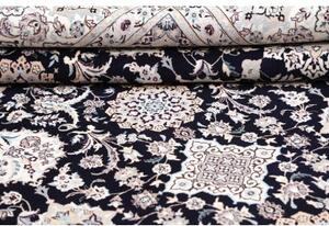 Tappeto Nain 6la Stilizzato Blu Scuro Avorio 219x306 Cm