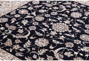 Tappeto Nain 6la Medaglione Floreale Blu Scuro Avorio Quadrato 204x202 Cm