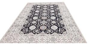 Tappeto Nain 6la Stilizzato Blu Scuro Avorio 219x306 Cm