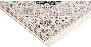 Tappeto Nain 6la Medaglione Floreale Blu Scuro Avorio 156x235 Cm