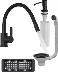 Granitan | GRADO PLUS - Miscelatore da cucina - Bocca flessibile - Nero