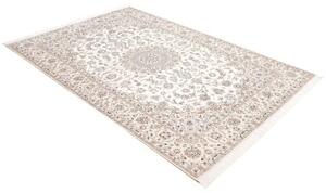 Tappeto Nain 6la Medaglione Floreale Avorio Blu Cobalto 153x237 Cm