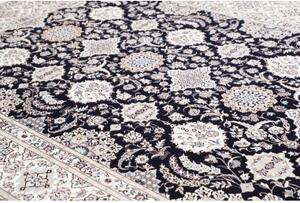 Tappeto Nain 6la Stilizzato Blu Scuro Avorio 219x306 Cm