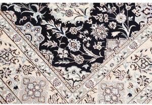Tappeto Nain 6la Medaglione Floreale Blu Scuro Avorio 156x235 Cm