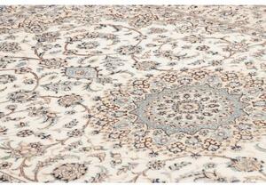 Tappeto Nain 6la Medaglione Floreale Avorio Blu Cobalto 153x237 Cm