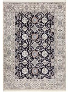 Tappeto Nain 6la Stilizzato Blu Scuro Avorio 219x306 Cm