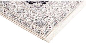 Tappeto Nain 6la Stilizzato Blu Scuro Avorio 219x306 Cm