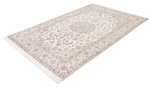Tappeto Nain 6la Medaglione Floreale Avorio Blu Cobalto 153x237 Cm