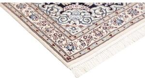 Tappeto Nain 6la Medaglione Floreale Blu Scuro Avorio Corsia 77x209 Cm