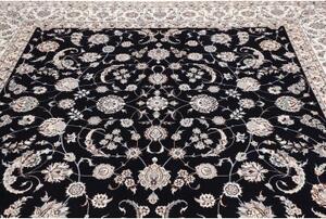 Tappeto Nain 6la Floreale Blu Scuro Avorio Quadrato 260x261 Cm
