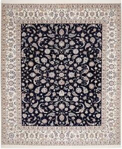 Tappeto Nain 6la Floreale Blu Scuro Avorio 260x310 Cm