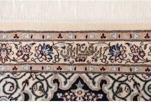 Tappeto Nain 6la Medaglione Floreale Blu Scuro Avorio Corsia 77x209 Cm