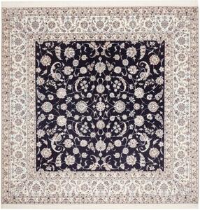 Tappeto Nain 6la Floreale Blu Scuro Avorio Quadrato 260x261 Cm