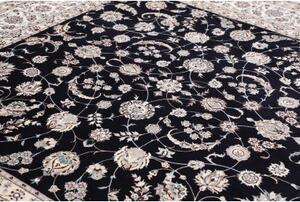 Tappeto Nain 6la Floreale Blu Scuro Avorio Quadrato 260x261 Cm