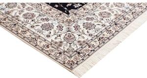 Tappeto Nain 6la Floreale Blu Scuro Avorio Quadrato 260x261 Cm