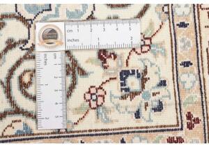 Tappeto Nain 6la Medaglione Floreale Rosso Scuro Avorio Corsia 81x208 Cm