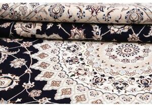 Tappeto Nain 6la Medaglione Floreale Avorio Blu Scuro 256x314 Cm