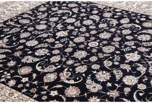 Tappeto Nain 6la Floreale Blu Scuro Avorio 260x310 Cm