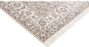 Tappeto Nain 6la Medaglione Floreale Avorio Blu Scuro 252x308 Cm