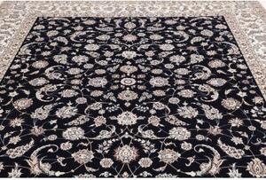 Tappeto Nain 6la Floreale Blu Scuro Avorio 260x310 Cm