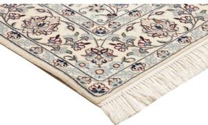 Tappeto Nain 6la Medaglione Floreale Rosso Scuro Avorio 130x198 Cm