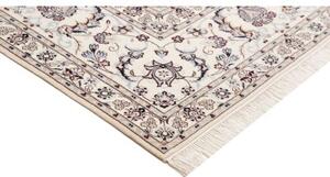 Tappeto Nain 6la Medaglione Floreale Avorio Blu Scuro 256x314 Cm