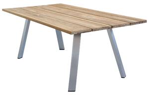 SALTUS - tavolo da giardino in alluminio e teak riciclato
