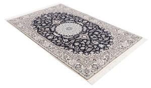 Tappeto Nain 6la Medaglione Floreale Blu Scuro Avorio 125x190 Cm