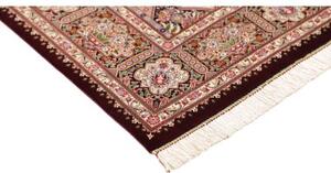 Tappeto Ghom Seta Stilizzato Bordeaux Crema 133x200 Cm