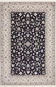 Tappeto Nain 6la Floreale Blu Scuro Avorio 205x307 Cm