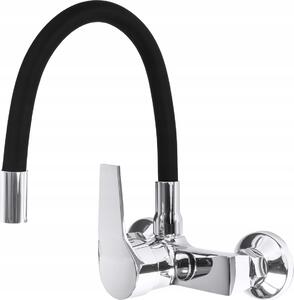 Granitan | FLEX - Miscelatore da cucina - Bocca flessibile - Orientabile a 360° - Nero - Ottone
