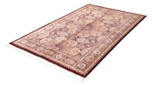 Tappeto Ghom Seta Stilizzato Bordeaux Crema 133x200 Cm