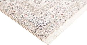 Tappeto Nain 6la Medaglione Floreale Bordeaux Avorio 210x316 Cm