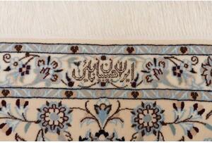 Tappeto Nain 6la Medaglione Floreale Rosso Scuro Avorio 208x312 Cm