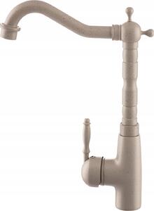 Granitan | RETRO - Rubinetto da cucina - Orientabile a 360° - Effetto granito - Beige - Ottone - Carica in Vetroceramica