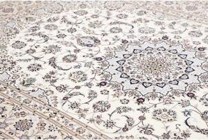 Tappeto Nain 6la Medaglione Floreale Avorio Blu 207x310 Cm