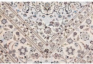 Tappeto Nain 6la Medaglione Floreale Avorio Blu 207x310 Cm