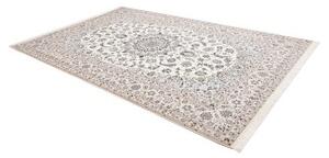 Tappeto Nain 6la Medaglione Floreale Avorio Blu 207x310 Cm