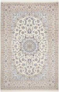 Tappeto Nain 6la Medaglione Floreale Avorio Blu 207x310 Cm