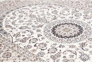 Tappeto Nain 6la Medaglione Floreale Avorio Blu 212x315 Cm