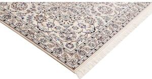 Tappeto Nain 6la Medaglione Floreale Avorio Blu 252x356 Cm