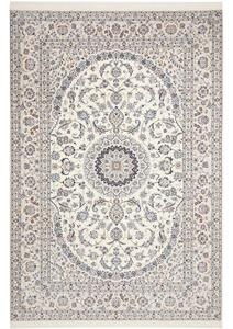 Tappeto Nain 6la Medaglione Floreale Avorio Blu 212x315 Cm