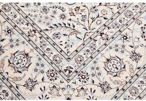 Tappeto Nain 6la Medaglione Floreale Avorio Blu 212x315 Cm