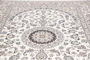 Tappeto Nain 6la Medaglione Floreale Avorio Blu 212x315 Cm