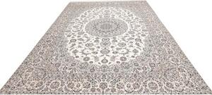 Tappeto Nain 6la Medaglione Floreale Avorio Blu 252x356 Cm