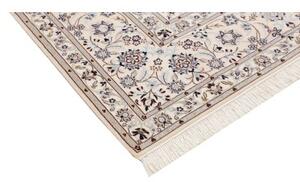 Tappeto Nain 6la Medaglione Floreale Avorio Blu 207x310 Cm